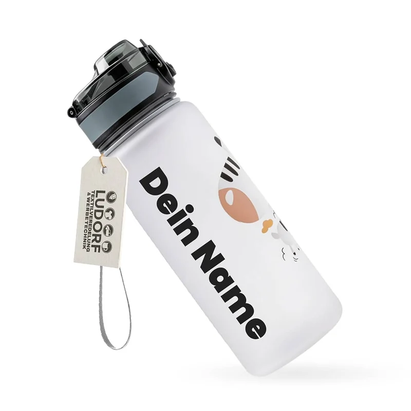 CAMPOS Kids Trinkflasche 500 ml mit Namen – Kinderflasche für Schule & Kindergarten