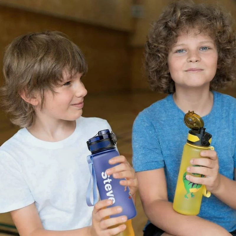 CAMPOS Kids Trinkflasche 500 ml mit Namen – Kinderflasche für Schule & Kindergarten