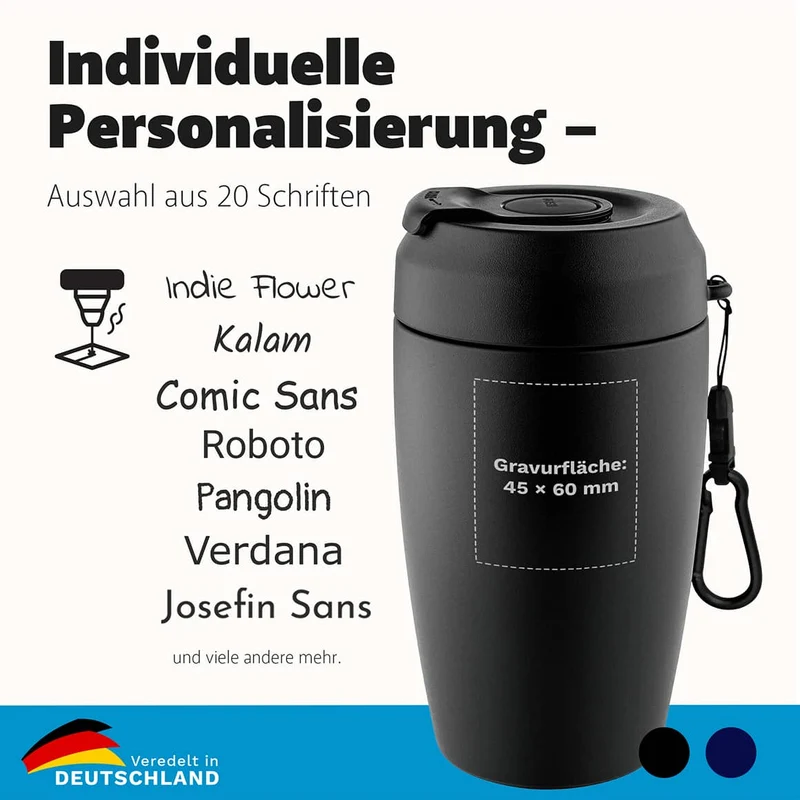 Thermobecher To Go mit Gravur – Edelstahl Werbeartikel