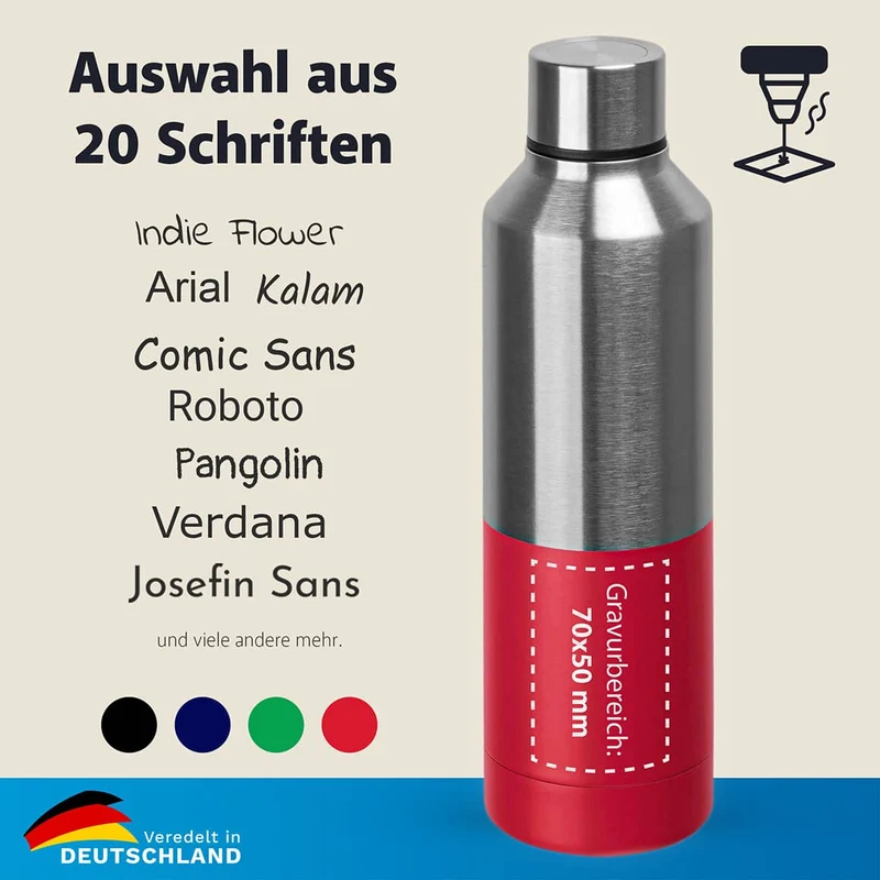 Thermosflasche SAFE 500 ml mit Gravur – personalisiert