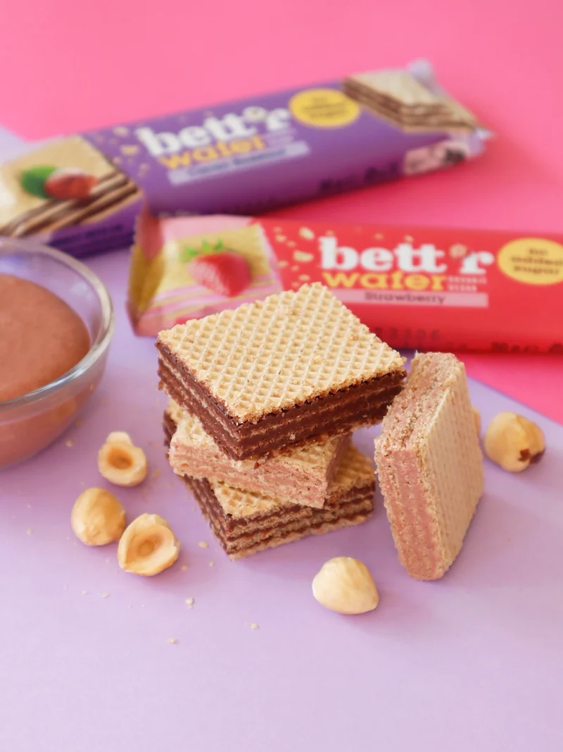 BIO Wafer with Cashew Strawberry Cream, No Added Sugar