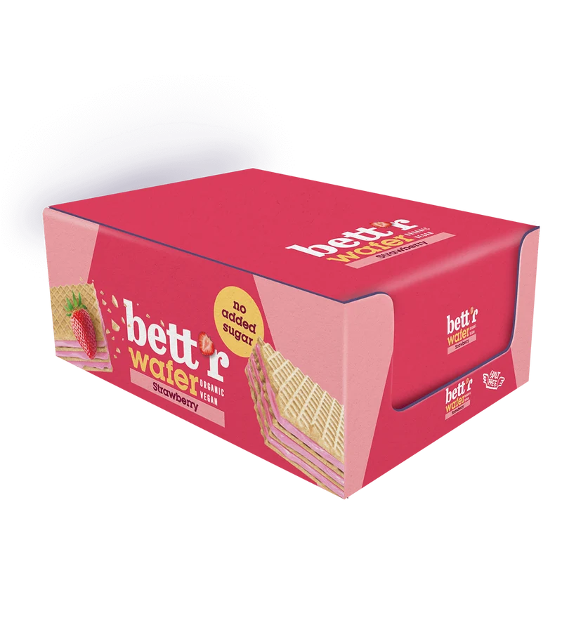 BIO Wafer with Cashew Strawberry Cream, No Added Sugar