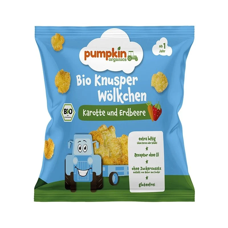 Bio Knusper Wölkchen Karotte und Erdbeere (8er Pack)