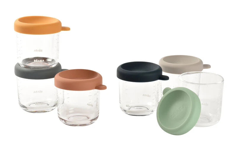 Béaba Set mit 6 kleinen Glasbehältern 250 ml Liste #429906