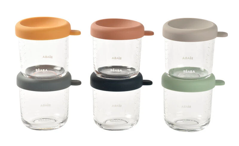 Béaba Set mit 6 kleinen Glasbehältern 250 ml Liste #429906