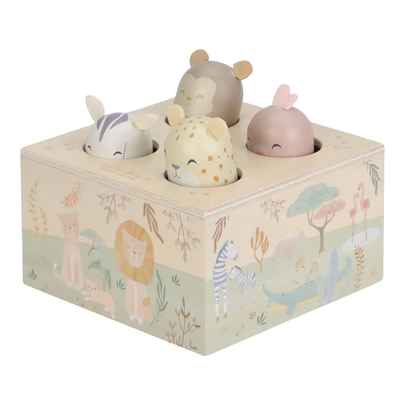 Pop-up aus Holz – Grün – Safari Friends