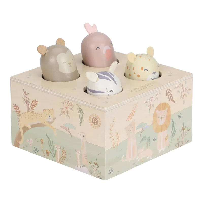 Pop-up aus Holz – Grün – Safari Friends