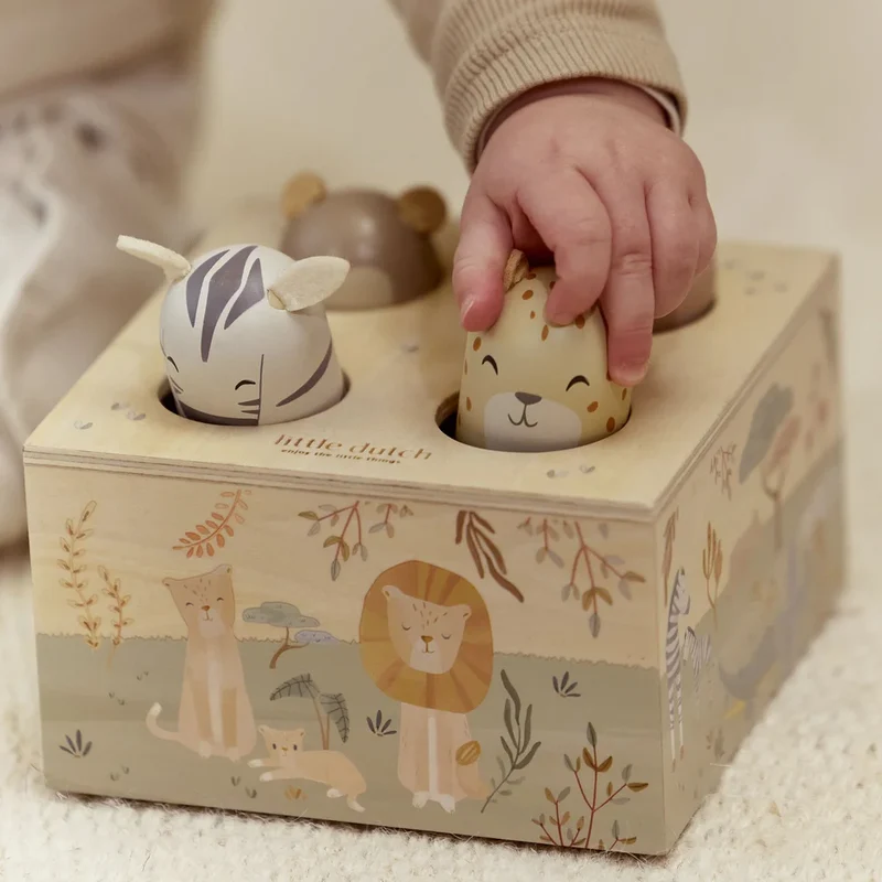 Pop-up aus Holz – Grün – Safari Friends