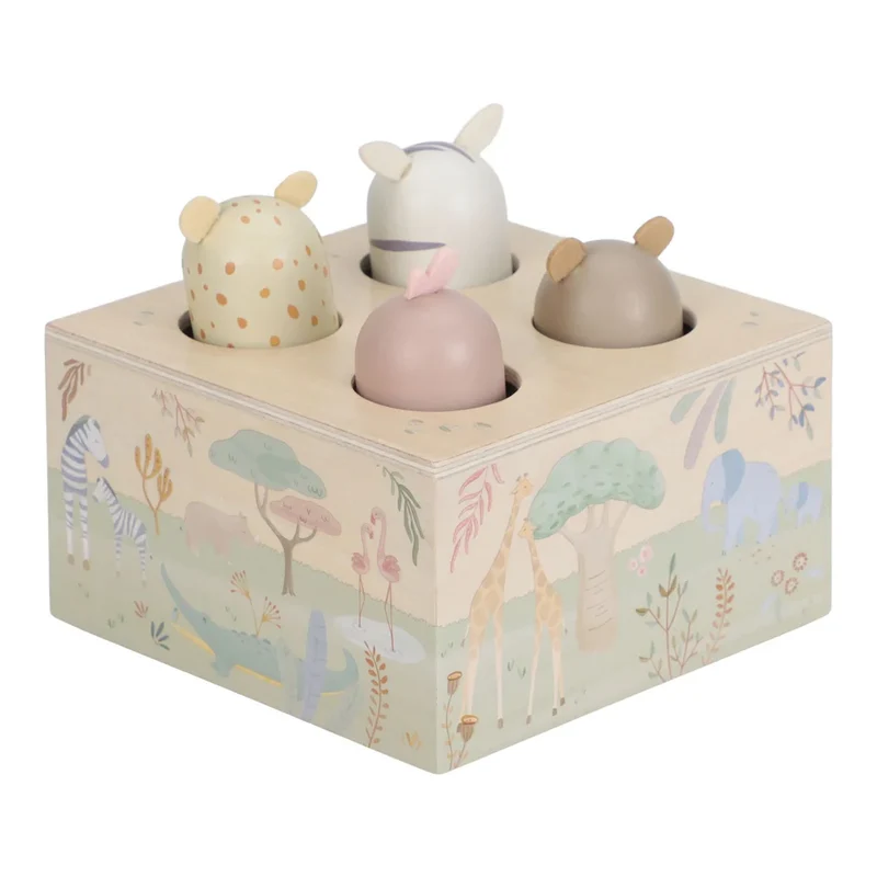 Pop-up aus Holz – Grün – Safari Friends