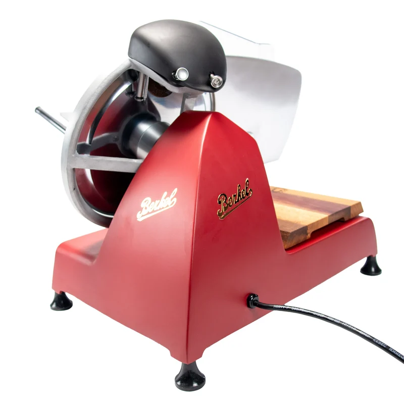 Berkel RedLine 250 MATT rot mit Fassholzbrett