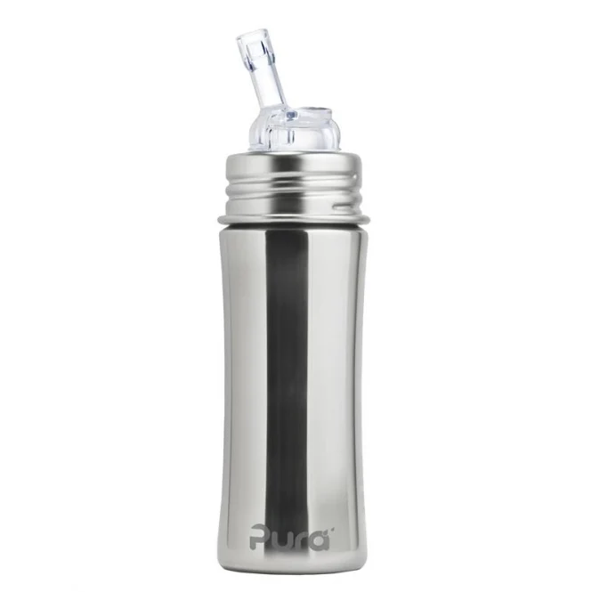 Pura Strohhalmflasche 325ml ohne Überzug