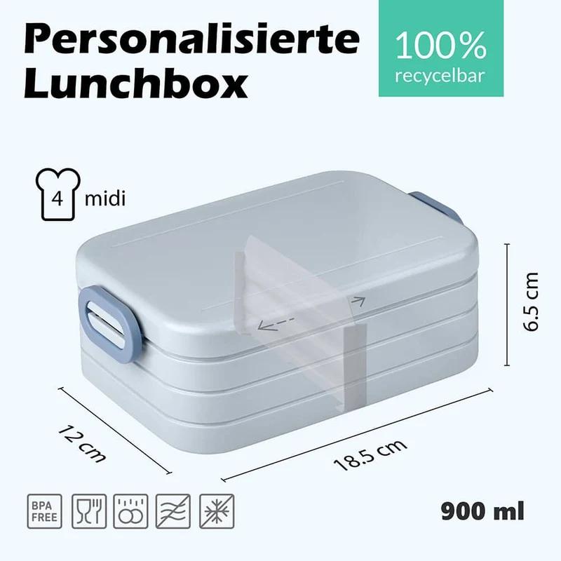 MEPAL Lunchbox 900 ml personalisiert mit Name & Wunschmotiv