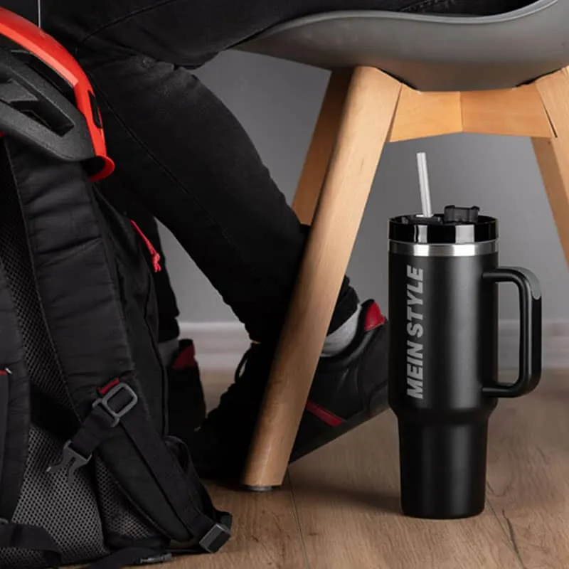 XXL Thermobecher 1 Liter mit Gravur und Griff