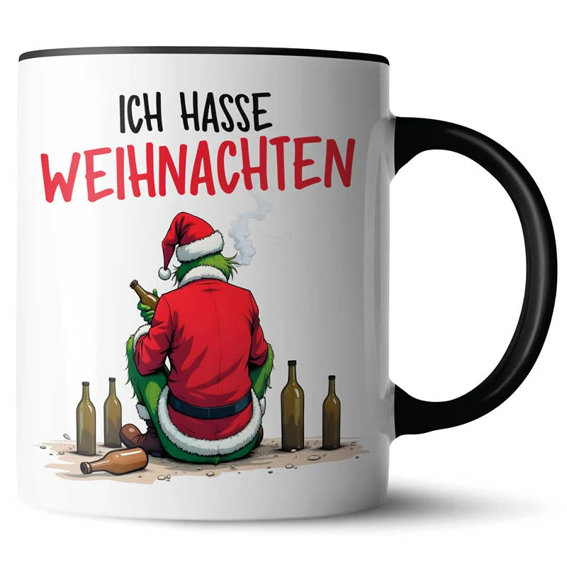 Lustige Keramiktasse mit verschiedenen Motiven