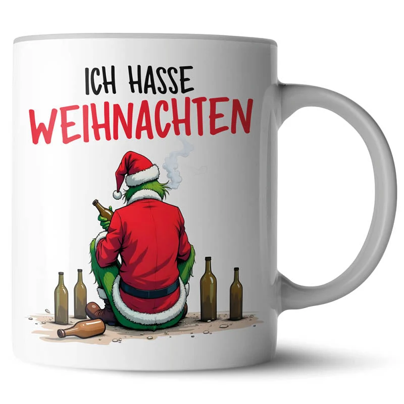 Lustige Keramiktasse mit verschiedenen Motiven