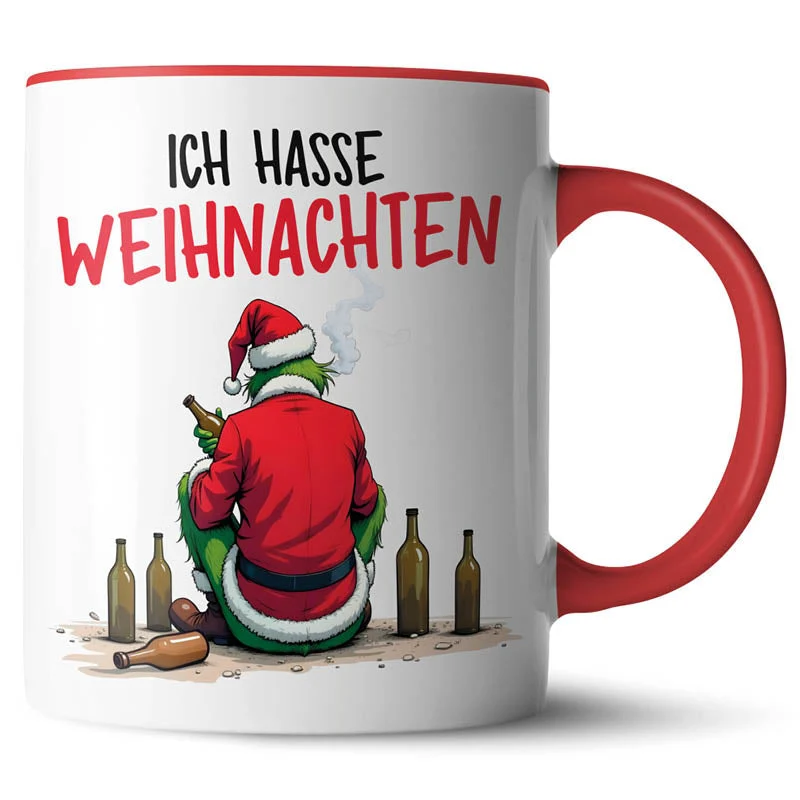 Lustige Keramiktasse mit verschiedenen Motiven