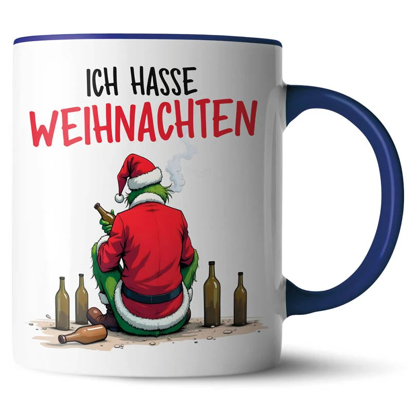 Lustige Keramiktasse mit verschiedenen Motiven