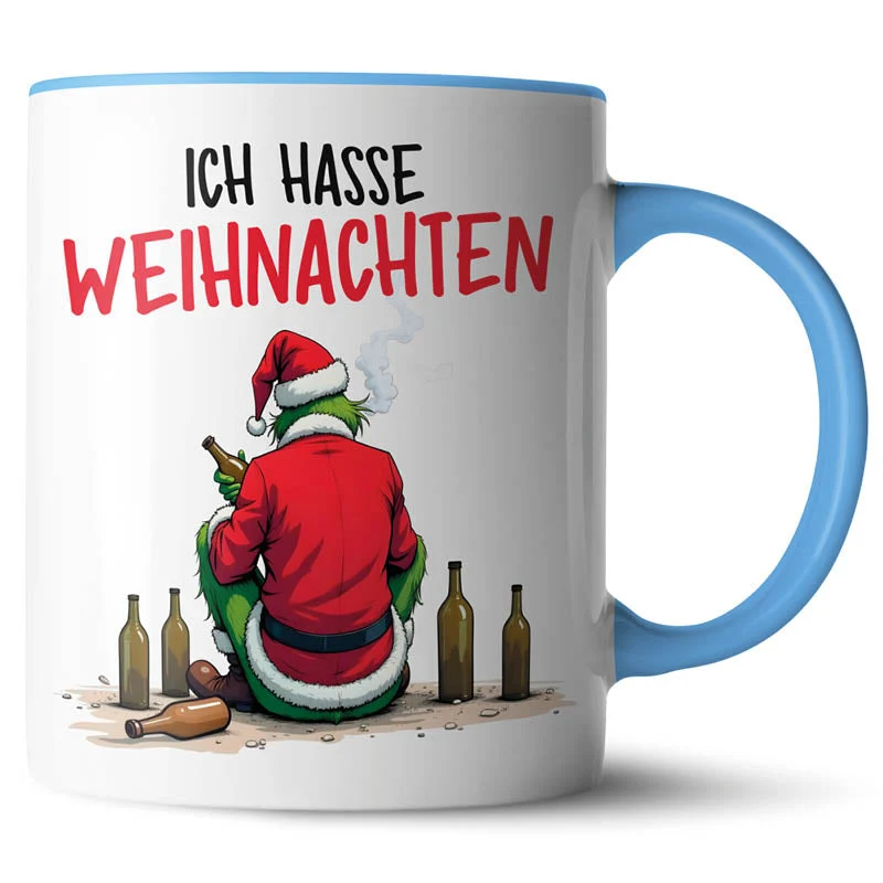 Lustige Keramiktasse mit verschiedenen Motiven