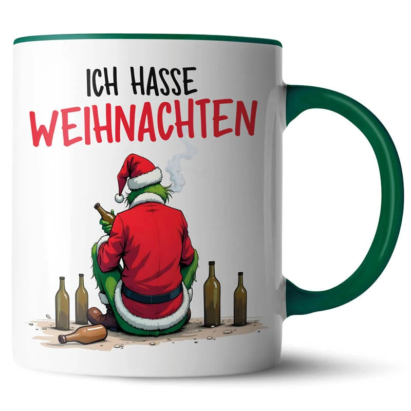 Lustige Keramiktasse mit verschiedenen Motiven
