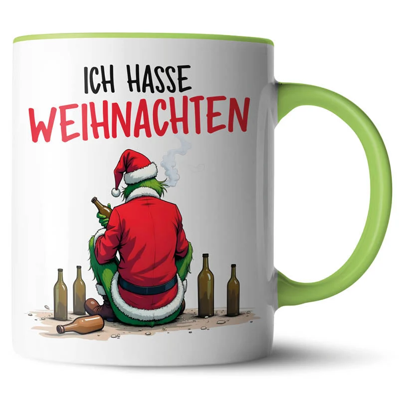 Lustige Keramiktasse mit verschiedenen Motiven