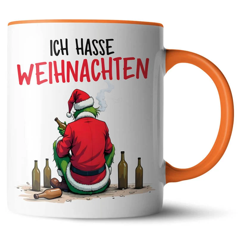 Lustige Keramiktasse mit verschiedenen Motiven