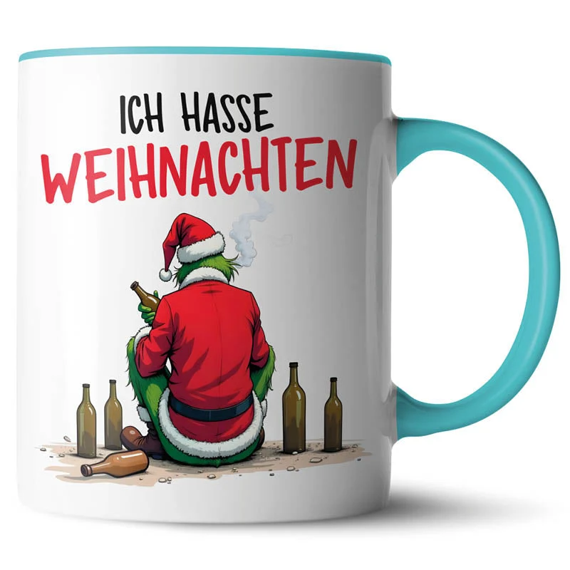 Lustige Keramiktasse mit verschiedenen Motiven