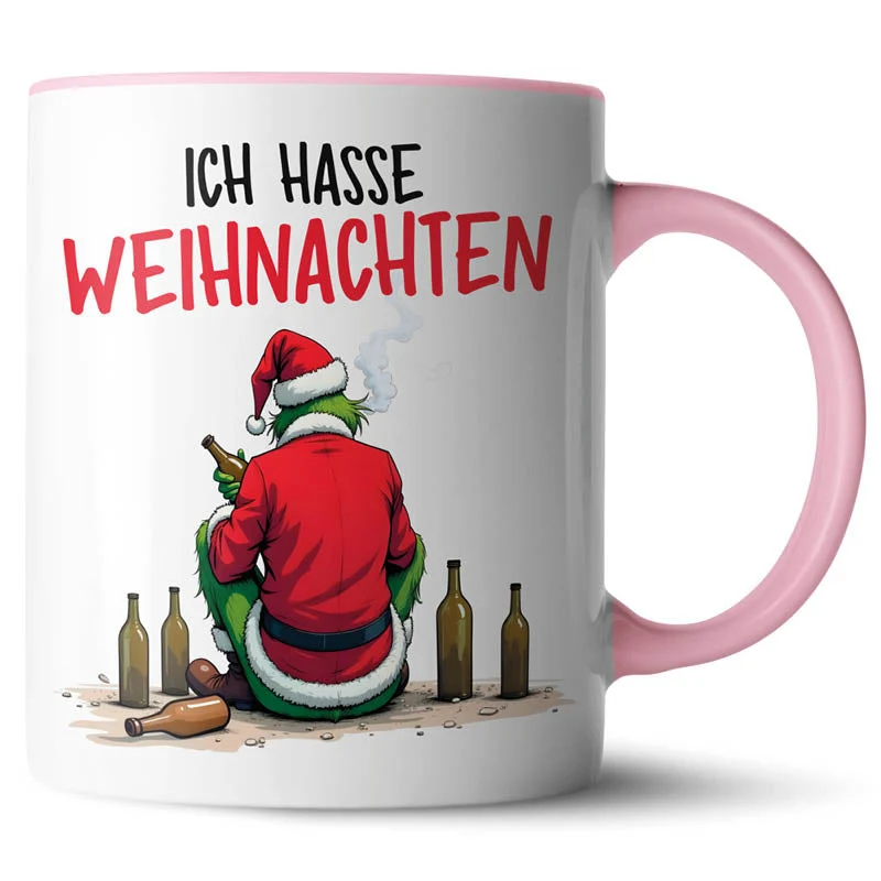 Lustige Keramiktasse mit verschiedenen Motiven