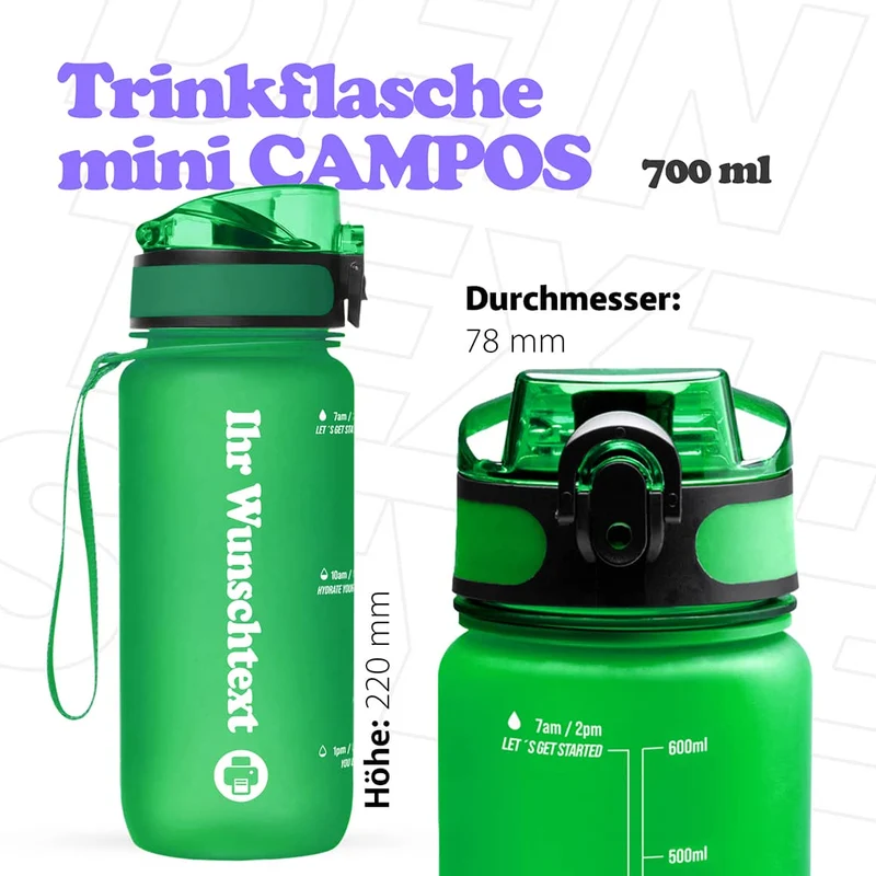 Trinkflasche MiniCAMPOS 600 ml individuell bedrucken