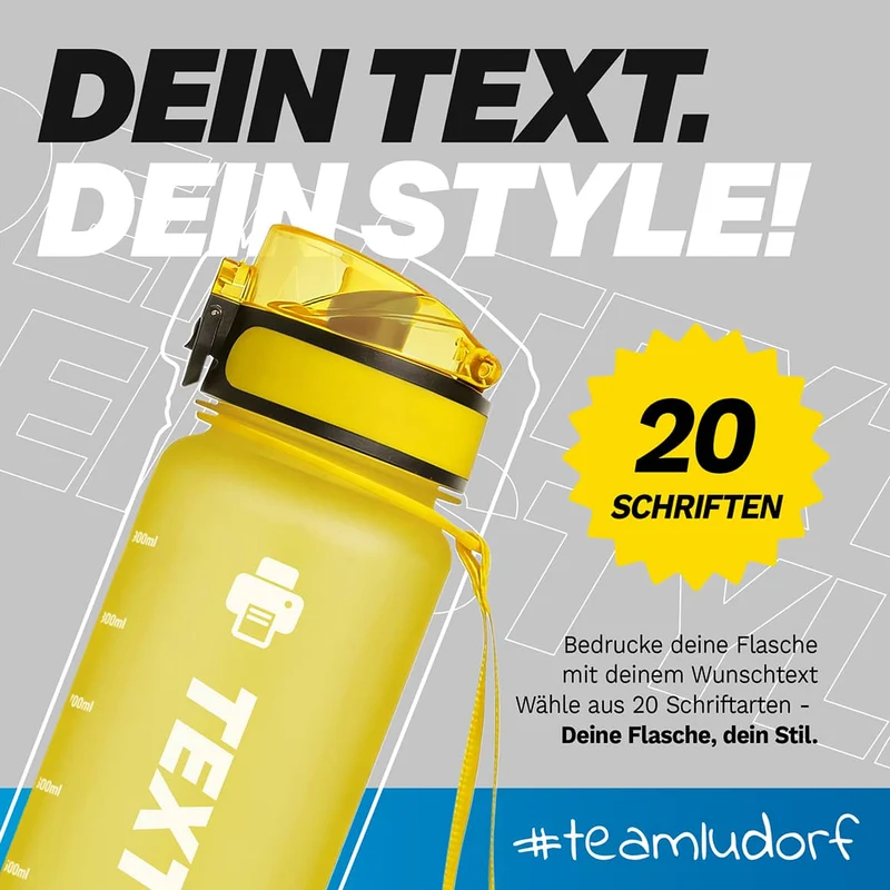 Trinkflasche CAMPOS 1000 ml individuell bedrucken