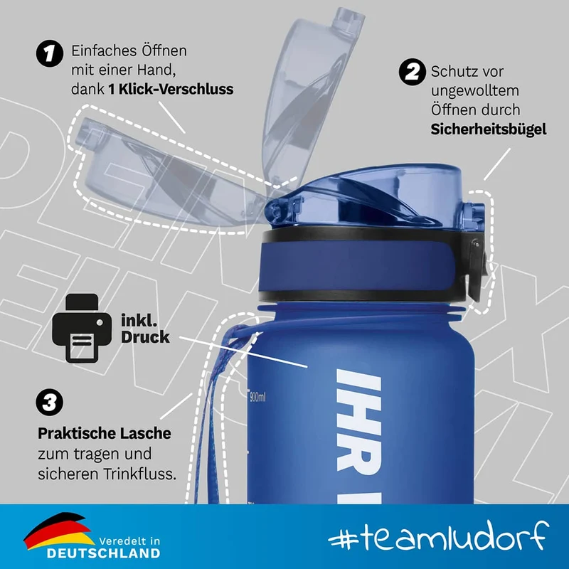 Trinkflasche CAMPOS 1000 ml individuell bedrucken