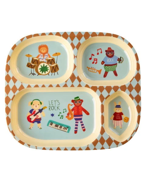 RICE Kids 4 Room Plate – Music Band Blue 🎵💙
