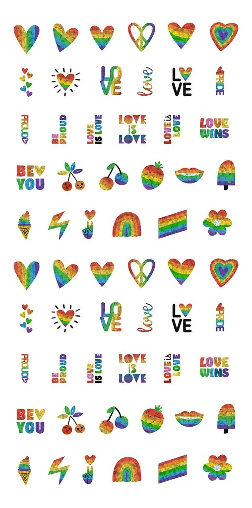 Fingertattoos Rainbow Love