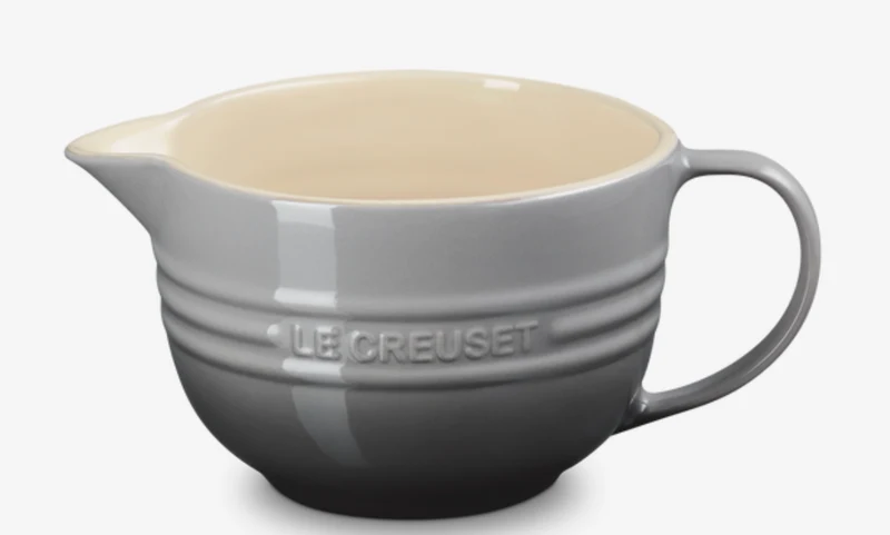 Le Creuset Rührschüssel mit Henkel, 2 Liter, perlgrau
