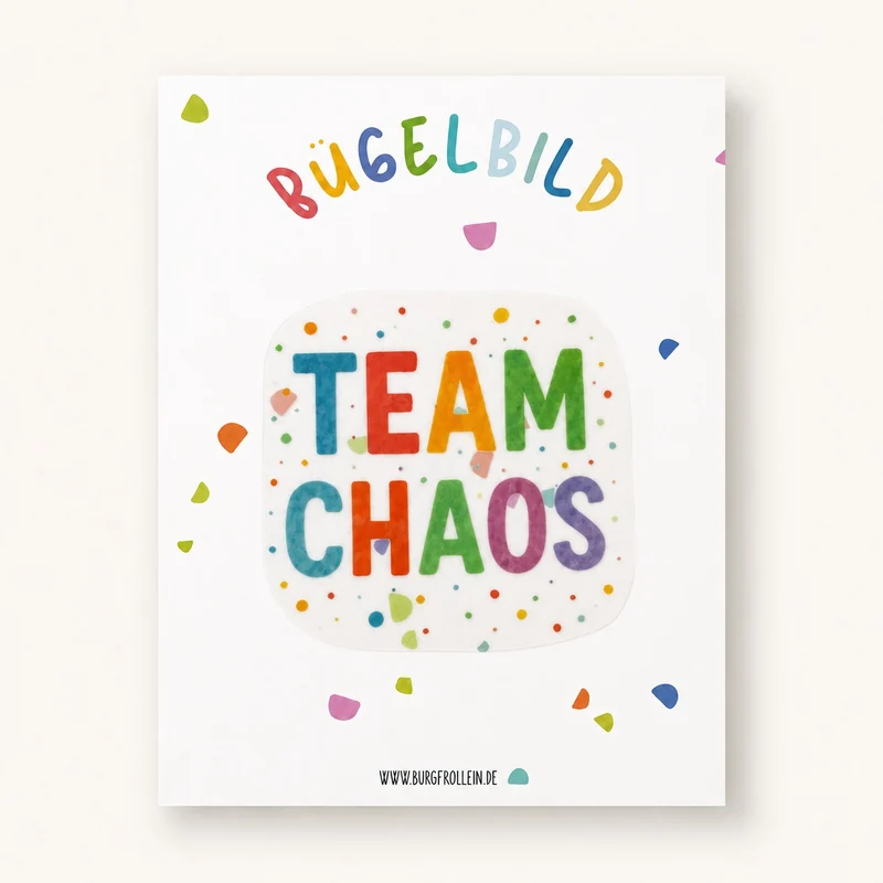 Bügelbild "Team Chaos" zum Aufbügeln (A6)