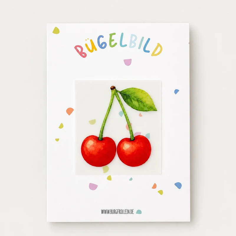 Bügelbild "Kirsche" zum Aufbügeln (A6)
