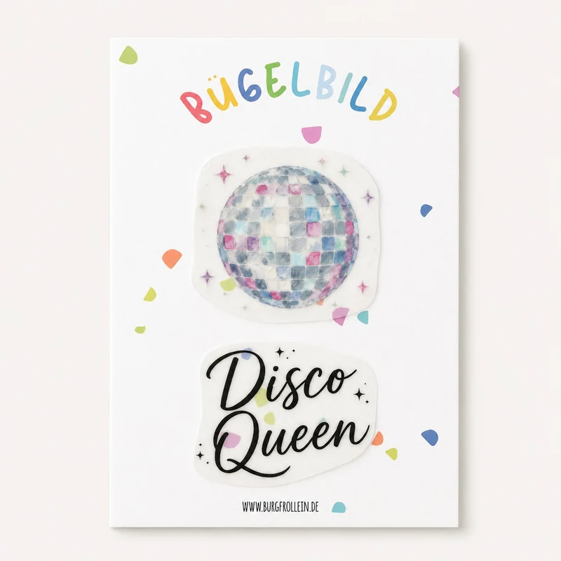 Bügelbild "Disco Queen" zum Aufbügeln (A6)