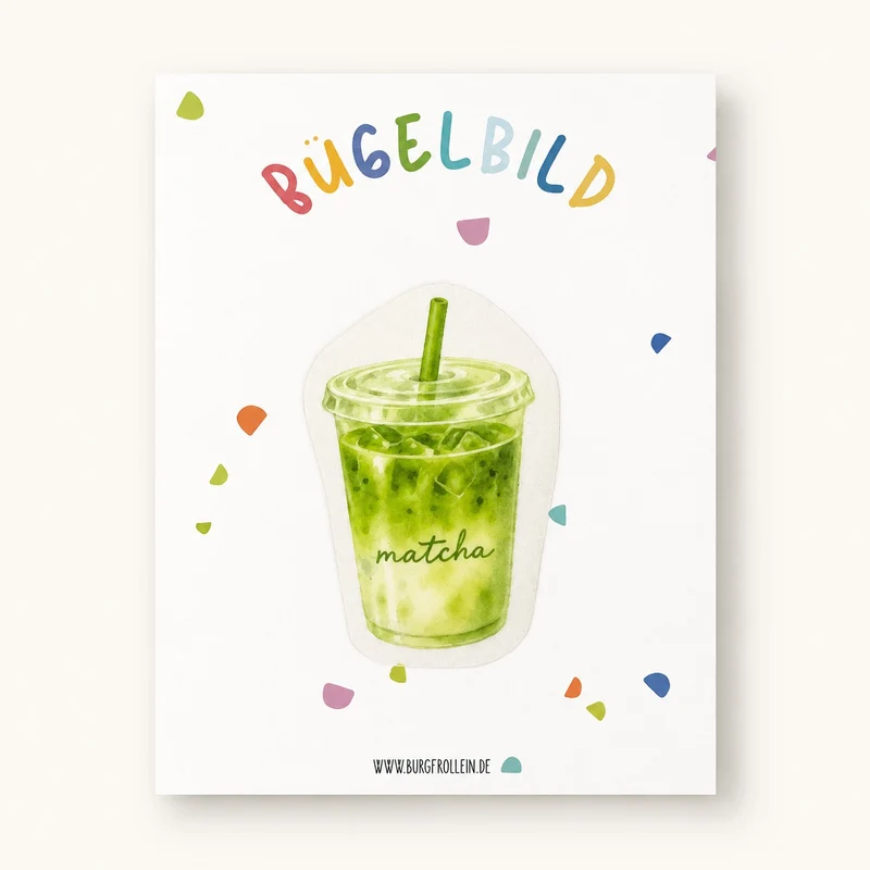 Bügelbild "Matcha" zum Aufbügeln (A6)