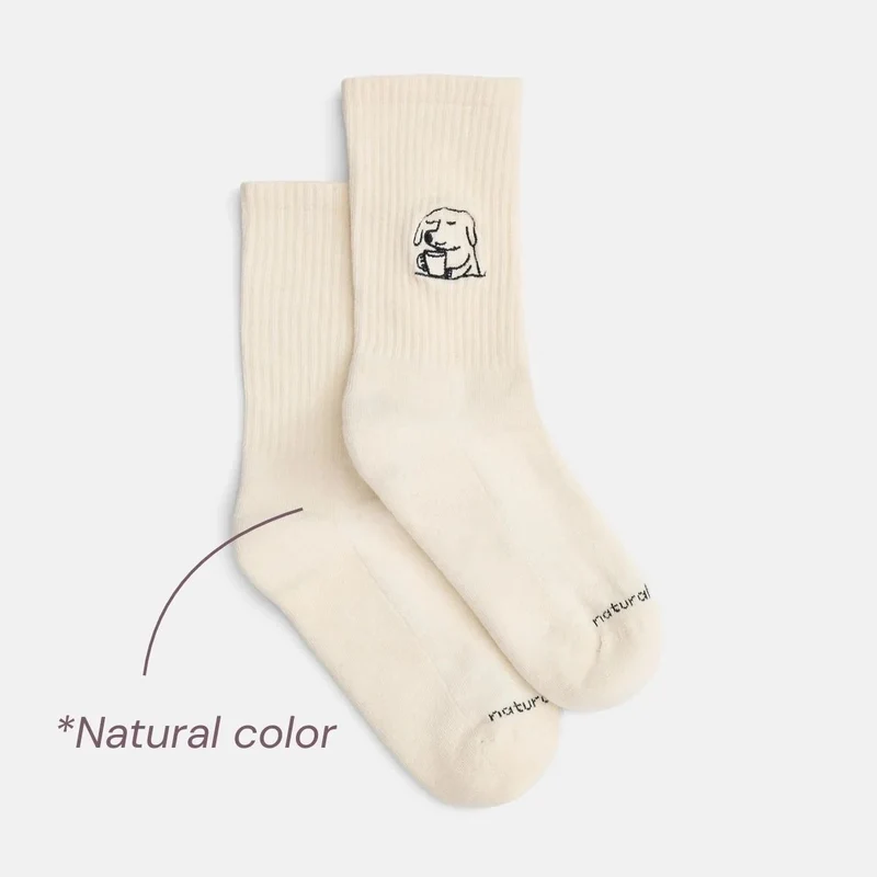 Dog with Cup Tennissocken