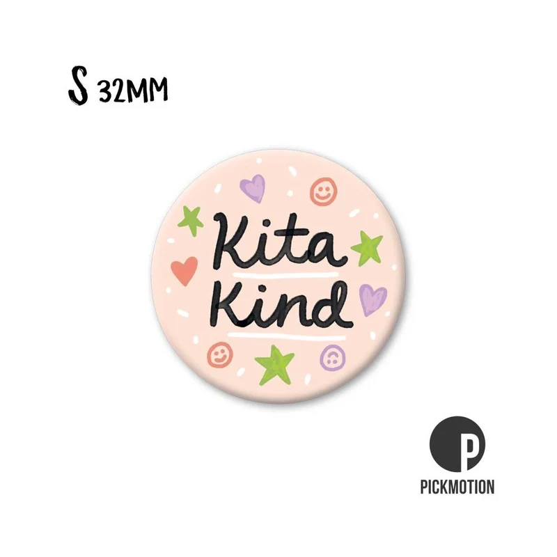 Magnet rund 32mm "Kitakind pink"