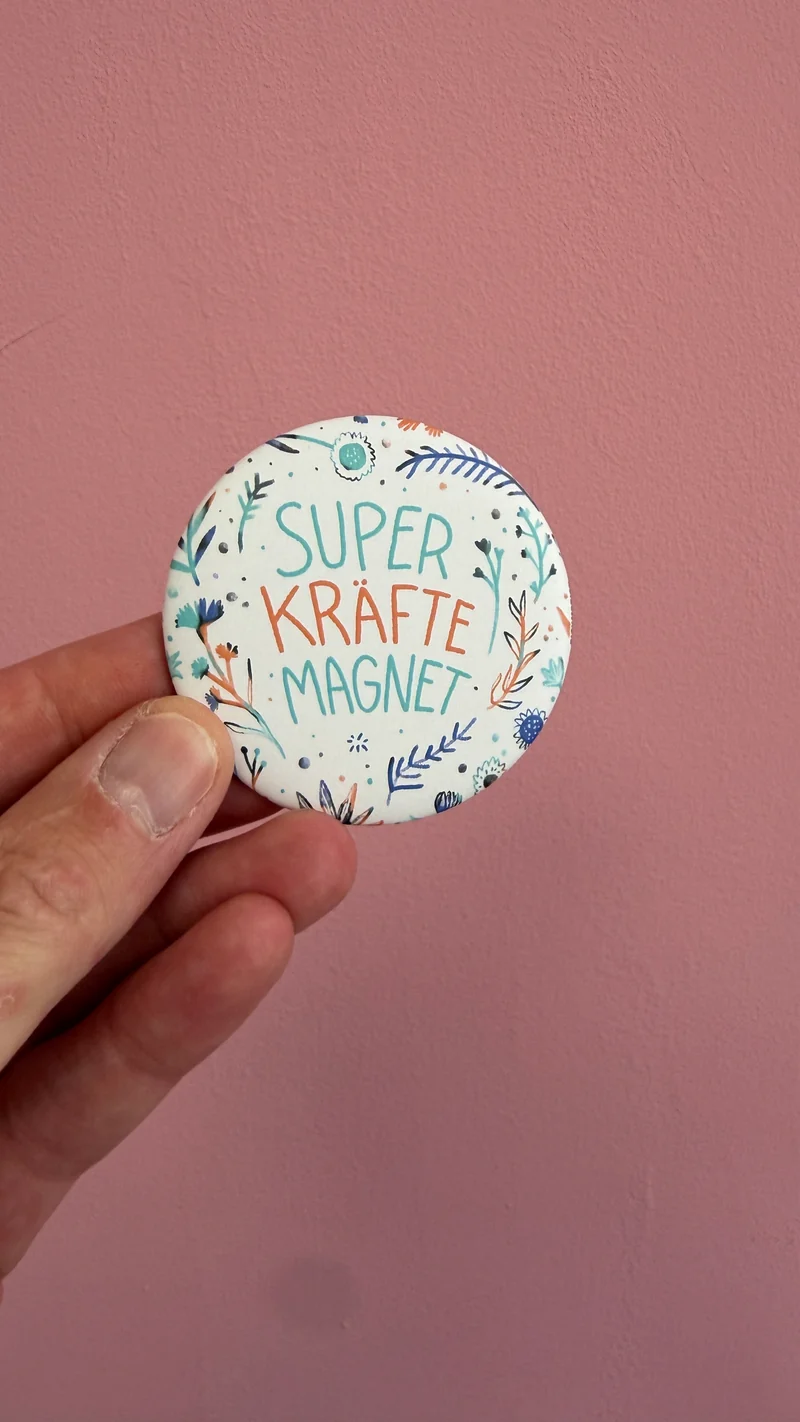 Magnet rund 56mm "Superkräfte"