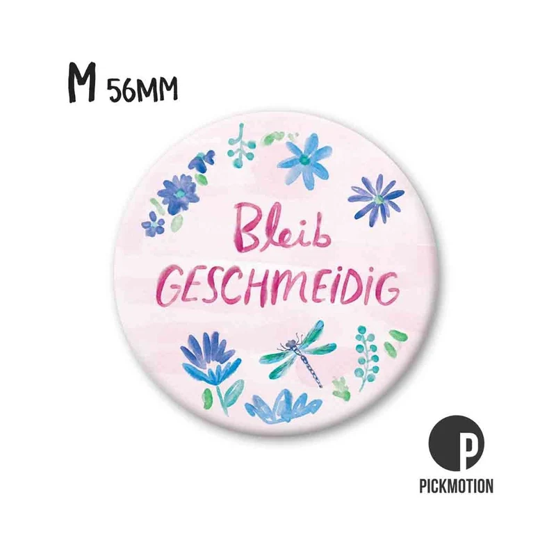 Magnet rund 56mm "Bleib geschmeidig"