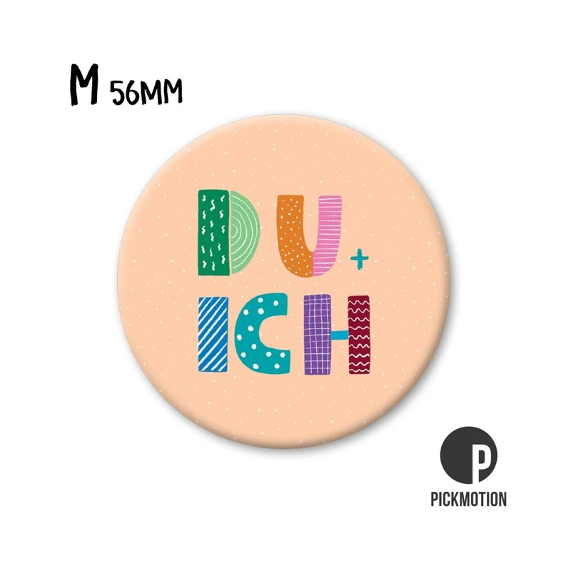 Magnet rund 56mm "Du + Ich"