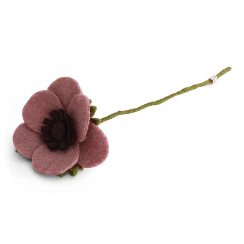 French Anemone-Dusty Rose -Filz