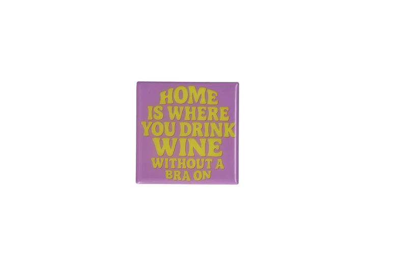 Love Tiles Fliese/ Untersetzer "HOME" -lila
