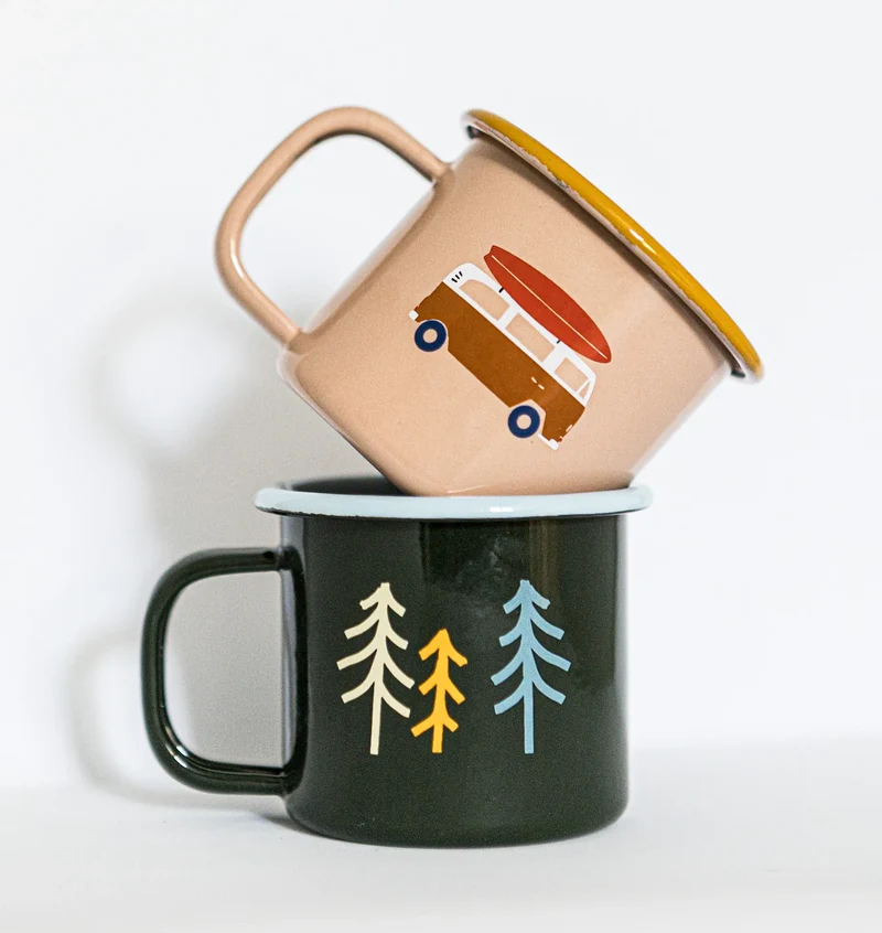 ROADTYPING Emaille Tasse - 250 ml