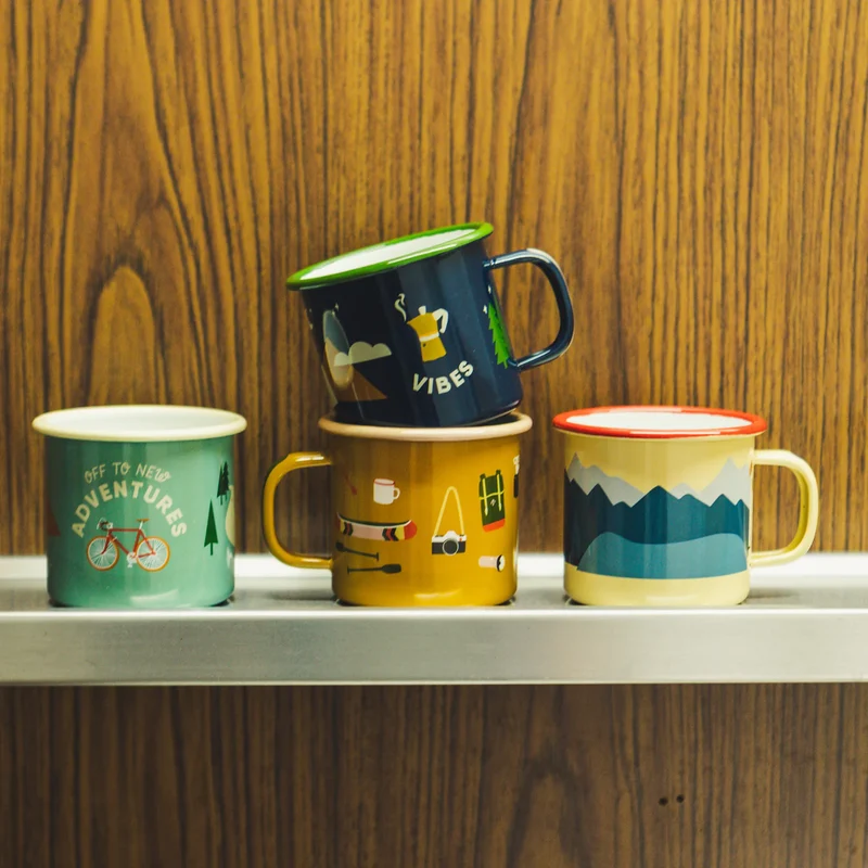 ROADTYPING Emaille Tasse - 350 ml