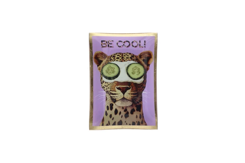 Love Plates Glasteller "BE COOL" -Lila