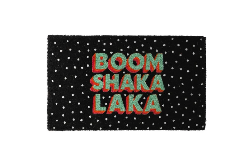 FUSSMATTE, "BOOM SHAKA LAKA" - schwarz