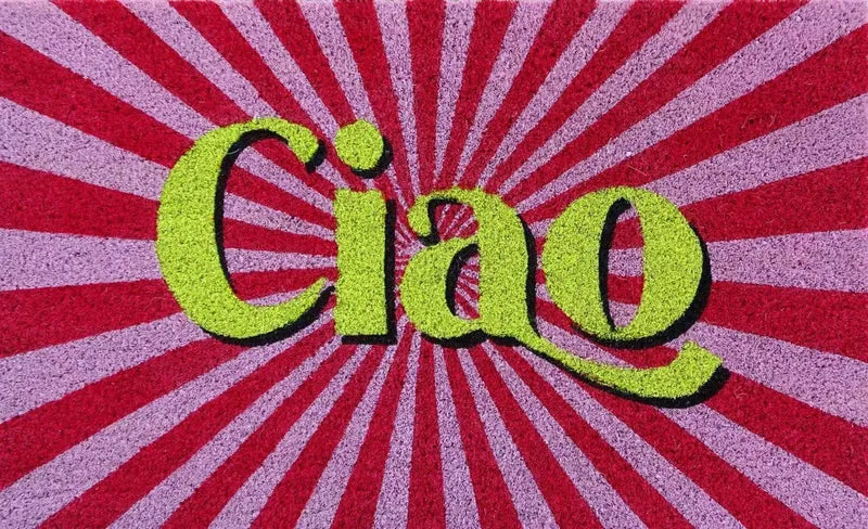 FUSSMATTE, "CIAO" -rosa/pink/gelb