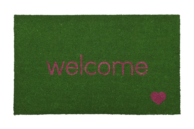 FUSSMATTE, WELCOME, GRÜN